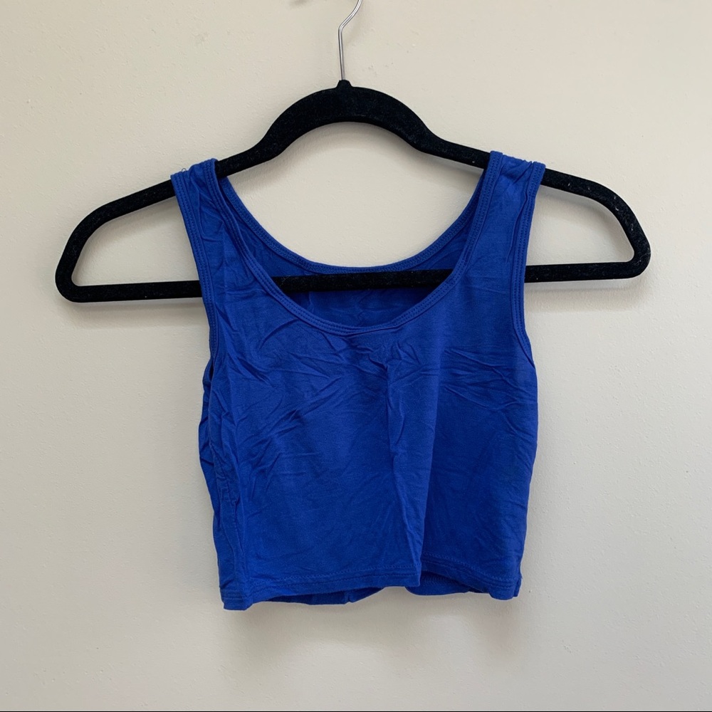 Blue crop tank